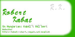 robert kabat business card